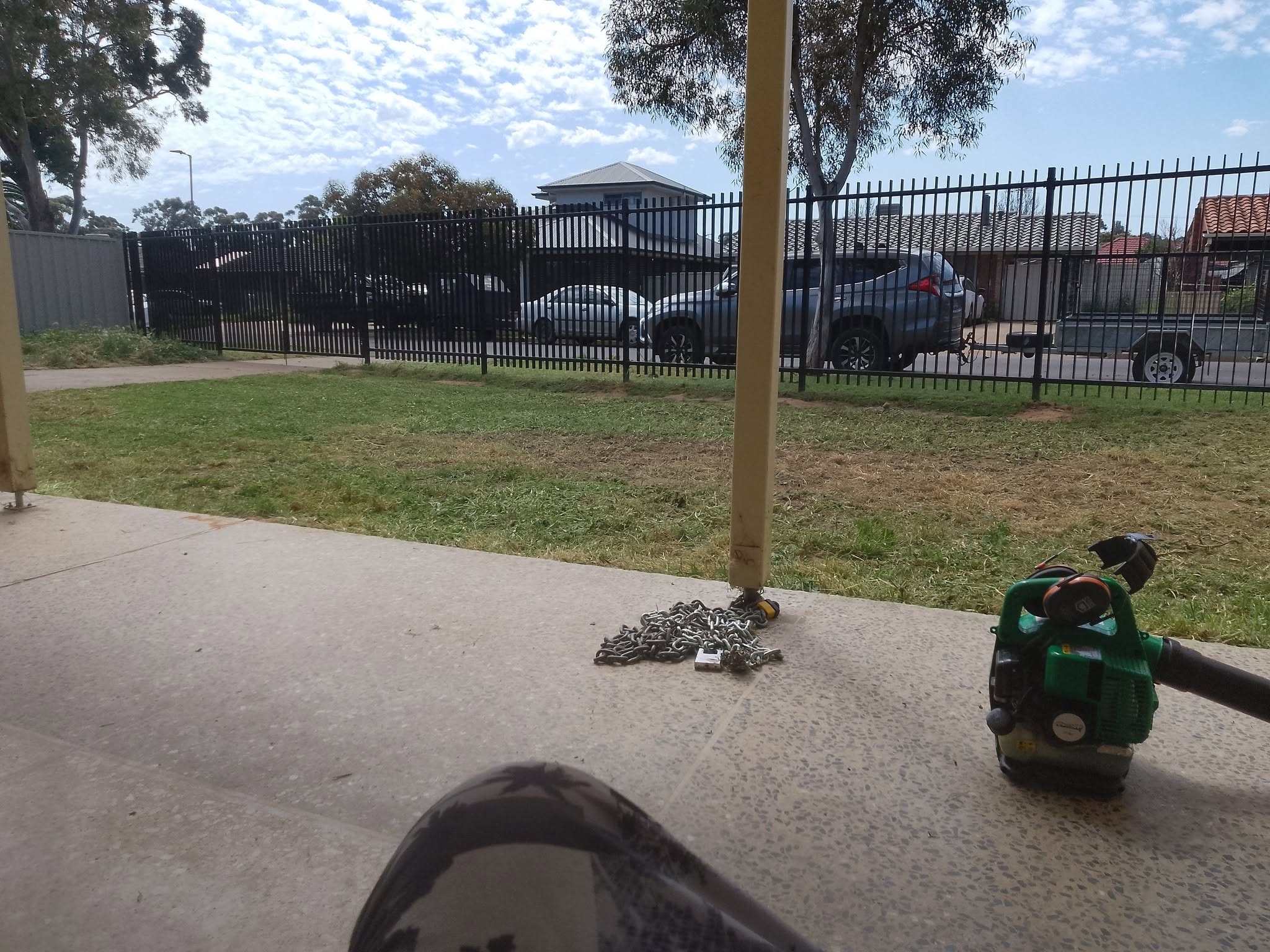 Front lawn after mowing and tidy-up by the CCTS gardening crew
