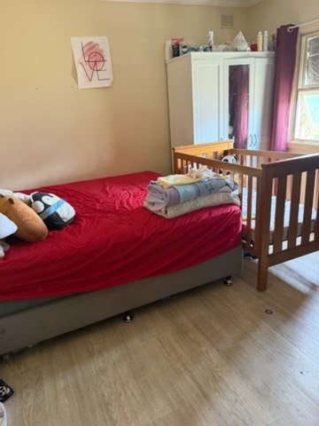 Bedroom after household cleaning