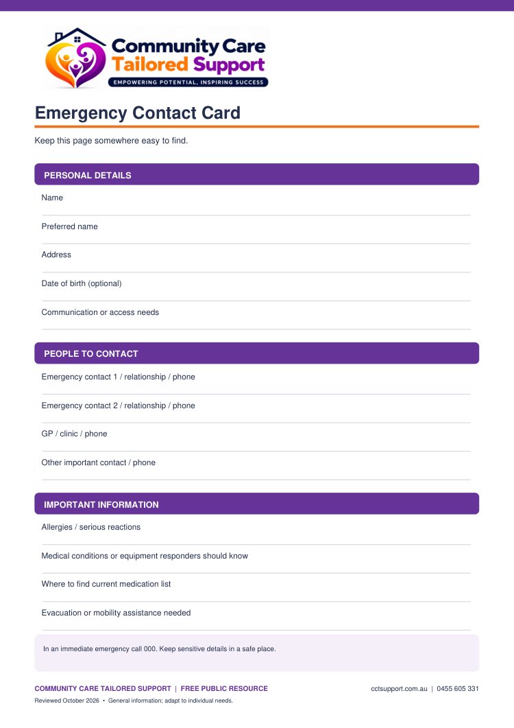 First page of Free Printable Resource Centre — 10 Templates