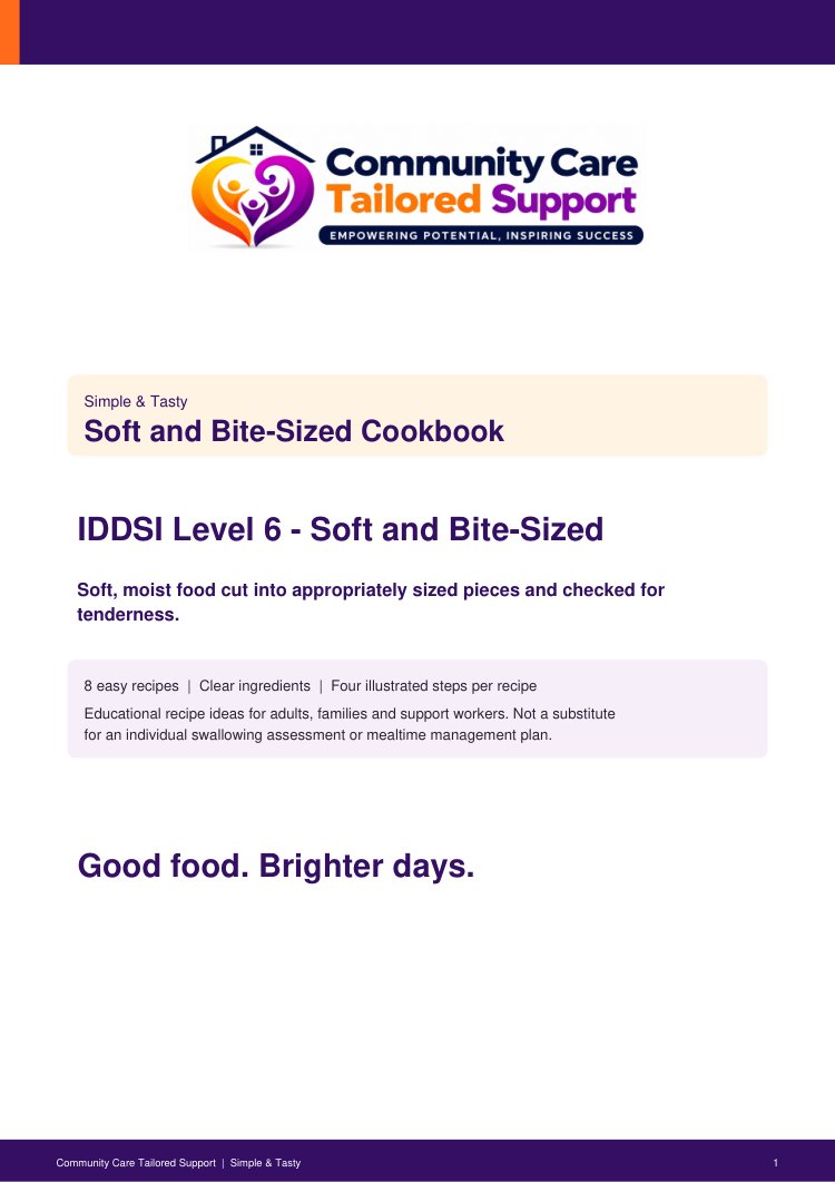 First page of Soft and Bite-Sized Meals